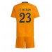 Maillot de foot Real Madrid Ferland Mendy #23 Extérieur vêtements enfant 2024-25 Manches Courtes (+ pantalon court)